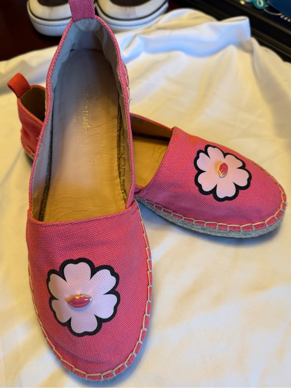 kate spade Pink Canvas Floral Espadrilles